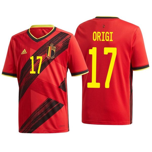 Men’s Divock Origi Belgium National Soccer Team Red Home Jersey